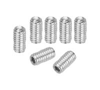 PATIKIL 120 Pcs Hex Socket Grub Screw, M2.5x3mm Flat Point Grub Bolt 304 Stainless Steel Head Socket Set Screws for Door Handles Light Fixture Repair