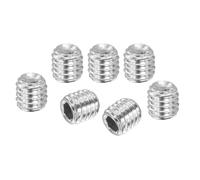 PATIKIL 120 Pcs Hex Socket Grub Screw, M3x4mm Flat Point Grub Bolt 304 Stainless Steel Head Socket Set Screws for Door Handles Light Fixture Repair