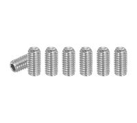 PATIKIL 120 Pcs Hex Socket Grub Screw, M3x6mm Flat Point Grub Bolt 304 Stainless Steel Head Socket Set Screws for Door Handles Light Fixture Repair
