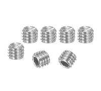 PATIKIL 120 Pcs Hex Socket Grub Screw, M4x3mm Flat Point Grub Bolt 304 Stainless Steel Head Socket Set Screws for Door Handles Light Fixture Repair