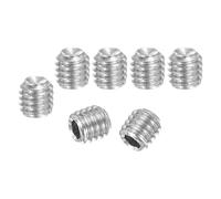 PATIKIL 120 Pcs Hex Socket Grub Screw, M4x4mm Flat Point Grub Bolt 304 Stainless Steel Head Socket Set Screws for Door Handles Light Fixture Repair