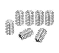 PATIKIL 120 Pcs Hex Socket Grub Screw, M4x6mm Flat Point Grub Bolt 304 Stainless Steel Head Socket Set Screws for Door Handles Light Fixture Repair
