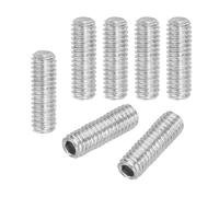 PATIKIL 120 Pcs Hex Socket Grub Screw, M4x8mm Flat Point Grub Bolt 304 Stainless Steel Head Socket Set Screws for Door Handles Light Fixture Repair