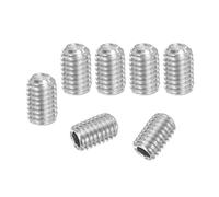 PATIKIL 120 Pcs Hex Socket Grub Screw, M5x8mm Flat Point Grub Bolt 304 Stainless Steel Head Socket Set Screws for Door Handles Light Fixture Repair