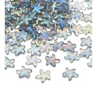 PATIKIL 120 Pcs Starfish Beads, Ocean Starfish Sea Animal Bead Bracelet Necklace Earring Making Supplies Loose Bead for DIY Craft Jewelry, Transparent Green