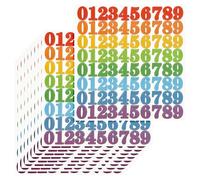 PATIKIL 1200 Pcs 15 Sheets Mailbox Numbers, 1 Inch Waterproof Vinyl Multicolor Mailbox Numbers for Outside Self Adhesive Stickers for Address House