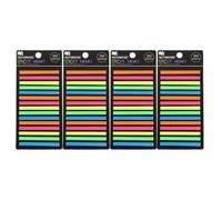 PATIKIL 1200 Pcs Highlighter Strips, 5cm x 4mm Transparent Marking Color Sticker Notes Tabs Removable Sticky Notes Office Class Supplies for Teacher Book Reading, Fluorescent Colors