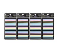 PATIKIL 1200 Pcs Highlighter Strips, 5cm x 4mm Transparent Marking Color Sticker Notes Tabs Removable Sticky Notes Office Class Supplies for Teacher Book Reading, Five Colors