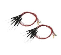 PATIKIL 1206 Pre-Wired Micro LED, 24 Pcs 9-12V Pre-soldered Mini Light Emitting Diodes Surface Mount Device for Model, DIY, 9.8" Length, Warm White