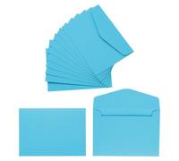 PATIKIL 120Pcs Gift Cards Envelopes, 110GSM Paper Colored Mini Envelopes Small Card Holder for Business Mailing Invitations Greeting Weddings Party, Blue, 4.5 x 3.2 Inches