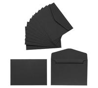 PATIKIL 120Pcs Gift Cards Envelopes, 110GSM Paper Colored Mini Envelopes Small Card Holder for Business Mailing Invitations Greeting Weddings Party, Black, 4.5 x 3.2 Inches