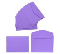 PATIKIL 120Pcs Gift Cards Envelopes, 110GSM Paper Colored Mini Envelopes Small Card Holder for Business Mailing Invitations Greeting Weddings Party, Purple, 4.5 x 3.2 Inches