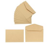PATIKIL 120Pcs Gift Cards Envelopes, 110GSM Paper Colored Mini Envelopes Small Card Holder for Business Mailing Invitations Greeting Weddings Party, Brown, 4.5 x 3.2 Inches