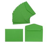 PATIKIL 120Pcs Gift Cards Envelopes, 110GSM Paper Colored Mini Envelopes Small Card Holder for Business Mailing Invitations Greeting Weddings Party, Green, 4.5 x 3.2 Inches