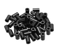 PATIKIL 120Pcs M4 ABS Spacers M6 x 11mm OD x 18mm L Plastic Round Spacer Washers Black Standoff Nut Unthreaded for Screws Bolts Electrical Outlet
