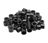 PATIKIL 120Pcs M4 ABS Spacers M8 x 12mm OD x 8mm L Plastic Round Spacer Washers Black Standoff Nut Unthreaded for Screws Bolts Electrical Outlet