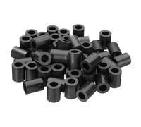 PATIKIL 120Pcs M8 ABS Spacers 5/16" ID x 9/16" OD x 23/32" L Plastic Round Spacer Washers Black Standoff Nut Unthreaded for M8 or 5/16 inch Screws Bolts Electrical Outlet