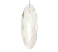 PATIKIL 120x45mm Suncatcher Ornament, Oval Hanging Faceted Crystals Prisms Pendant Glass Sun Light Catchers Rainbow Making with Rope for Indoor Windows Chandelier Decoration