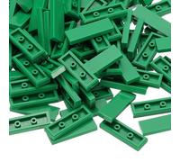 PATIKIL 122 Pcs Flat Blocks Bulk, 1x3 Square Green Classic Tiles Smooth Surface Mini Building Blocks Accessories Compatible Bricks Kits for Building Floor Walls Mosaic Pixel Arts