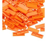 PATIKIL 122 Pcs Flat Blocks Bulk, 1x3 Square Orange Yellow Classic Tiles Smooth Surface Mini Building Blocks Accessories Compatible Bricks Kits for Building Floor Walls Mosaic Pixel Arts