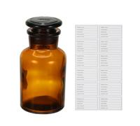 PATIKIL 125ml Glass Reagent Bottle, Wide Mouth Reagent Media Storage Bottle with Ground Stopper for Lab Water Reagent Liquids Chemistry Science Vase Perfume, Brown(4.4oz)