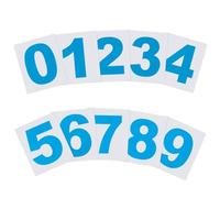 PATIKIL 125mm Reflective Number Stickers 0-9, 2 Set Vinyl Mailbox Number Decals Self-Adhesive Stickers for Outside Cars Doors Windows Signs Indoor Outdoor, Blue