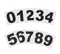 PATIKIL 125mm Reflective Number Stickers 0-9, 2 Set Vinyl Mailbox Number Decals Self-Adhesive Stickers for Outside Cars Doors Windows Signs Indoor Outdoor, Black
