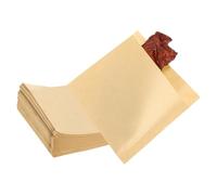 PATIKIL 12cm x 12cm Paper Sandwich Bags, 100 Pcs Double Side Pastry Bag Small Double Side Pastry Bags Cookie Sleeves Food Packaging for Bakery Treats, Light Brown