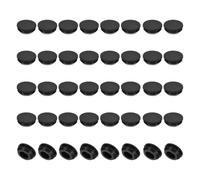 PATIKIL 12mm Diameter Silicone Hole Plug, 40 Pcs Round Snap in Type Locking Furniture Button Protective Cover Cap Head Fit for 12-13mm Hole for Seal Bulkhead Cylinder Hole, Black