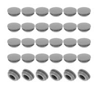 PATIKIL 12mm Diameter Silicone Round Snap, 30 Pcs in Type Locking Furniture Hole Plug Button Protective Cover Cap Head Fit for 2.5-12mm Hole for Seal Bulkhead Cylinder Hole, Grey