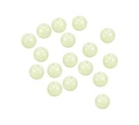 PATIKIL 12mm Glow Fishing Beads, 100Pcs Plastic Round Rubber Luminous Fishing Bait Eggs Rig Bead Tackle Lures Accessories with Storage Box, White