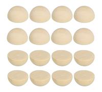 PATIKIL 12mm Half Wood Beads, 500 Pack Unfinished Natural Wooden Beads Round Split Wood Balls for Craft Art Ornaments Painting, Brown