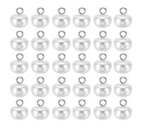PATIKIL 12mm Pearl Buttons, 100pcs Chubby-Buttons Large Button Handmade Tightener White Faux Pearl with Shank for Crafts Sewing Clothes DIY Christmas Sweater Shirt, White