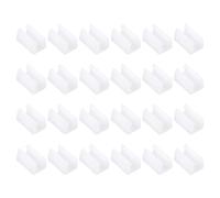 PATIKIL 12mm Rectangle Chair Leg Cover, 36Pcs Plastic Non-Slip Furniture Feet Protectors Tips Covers Floor Glides Tubing Caps for Office Home, White
