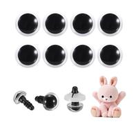 PATIKIL 12mm Safety Eyes, 26Pcs Realistic Doll Crocheting Safety Eyes with Washers for Decor Crochet Accessories Dolls Craft Halloween Black