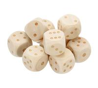 PATIKIL 12mm Wooden Dice, 10Pcs Numbers 1-6 Cube Dice with Round Corner 6 Sides Square Wood Blocks for DIY Craft Projects