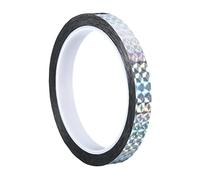 PATIKIL 12mm x 50m Prism Tape, Holographic Reflective Self Adhesive for DIY Art Craft Wrapping Decoration, Silver