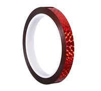 PATIKIL 12mm x 50m Prism Tape, Holographic Reflective Self Adhesive for DIY Art Craft Wrapping Decoration, Red