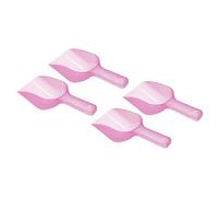 PATIKIL 12oz Ice Scoop, 4 Pack Plastic Ice Maker Shovel for Kitchen Bar Party, Pink