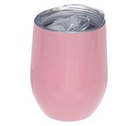 PATIKIL 12oz Sublimation Blanks Glitter Wine Tumbler Mugs, Stainless Steel Double Wall Insulated Sublimation Cups with Lid for Wine Coffee Cocktails, Pink