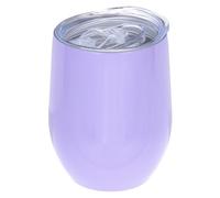 PATIKIL 12oz Sublimation Glitter Wine Tumbler, Stainless Steel Double Wall Insulated Sublimation Cups with Lid for Wine Coffee Cocktails, Purple
