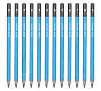 PATIKIL 12Pcs 12B Drawing Pencils for Sketching, Hexagonal Sketch Pencils for Drawing Writing Art Sketching Artists Beginners, Blue/Black