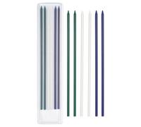 PATIKIL 12Pcs 2.8mm Carpenter Pencil Lead Refills, Solid Dry Pencil Refills Break Resistant Lead Refill for Mechanical Carpenter Construction Pencils Art Drafting, Blue, White, Green