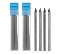 PATIKIL 12Pcs 5.6mm 6B Carpenter Pencil Lead Refills, Solid Dry Pencil Refills for Mechanical Carpenter Construction Art Drafting, Black