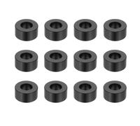 PATIKIL 12PCS Aluminum Spacers, 1/2 x 1 Metal Spacers Aluminum 1/2 L Spacer Screw Standoff Round Unthreaded Standoff Bushing for 5/16inch Screw Bolts, Black