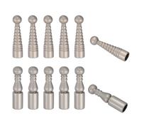 PATIKIL 12Pcs Bolo Tie Tips, 2 Style Vintage Bolo Tie Supplies Replacement Cord End Caps for Clothes Decor DIY Craft Jewelry Finding, 1"/0.94", Grey