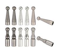 PATIKIL 12Pcs Bolo Tie Tips, 2 Style Vintage Bolo Tie Supplies Replacement Cord End Caps for Clothes Decor DIY Craft Jewelry Finding, 1"/0.94", Silver/Dark Silver/Grey