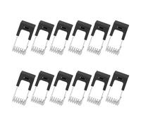 PATIKIL 12pcs Downlight Panel Lamp Spring Clip, 40x18mm LED Recessed Ceiling Lights Accessories Securing Clamps Universal Butterfly Wing Clips for Lighting Fittings, Silver/Black