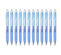 PATIKIL 12Pcs Erasable Gel Pens, 0.5mm Fine Point Retractable Heat Erasable Marking Pen Comfortable Grip Make Mistakes Disappear for Drawing Writing Planner Office Home, Light Blue Ink