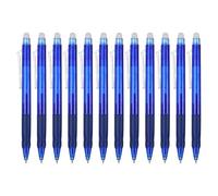 PATIKIL 12Pcs Erasable Gel Pens, 0.5mm Fine Point Retractable Heat Erasable Marking Pen Comfortable Grip Make Mistakes Disappear for Drawing Writing Planner Office Home, Dark Blue Ink